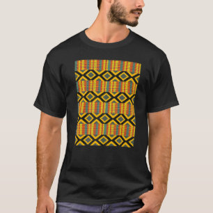 Kente Trasa Print African Tribal Ethnic Kente Artw T Shirt