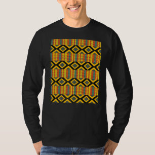 Kente Trasa Print African Tribal Ethnic Kente Artw T Shirt