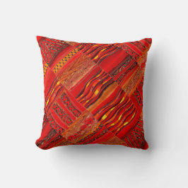 Kente True Red Kudde