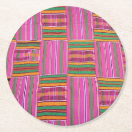 Kente tryckta pappersunderlägg underlägg papper rund