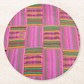 Kente tryckta pappersunderlägg underlägg papper rund