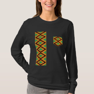 Kente Tyg Sash Och Ficka Etnisk Stolthet Kente Afr T Shirt
