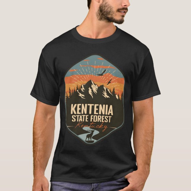 Kentenia State Forest Kentucky KY Retro Camping bo T Shirt (Framsida)
