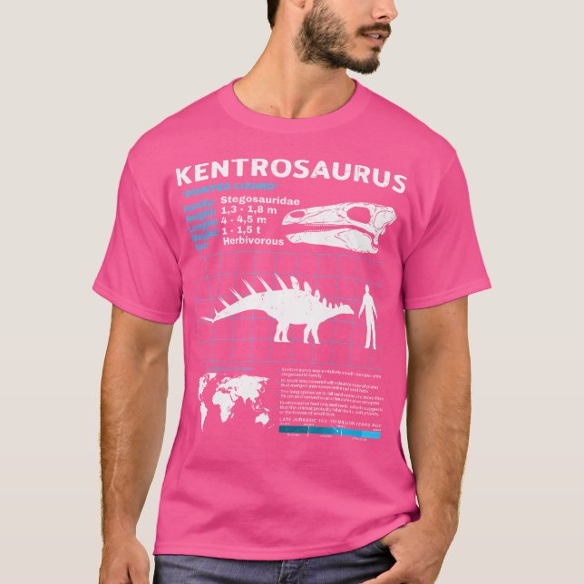 Kentrosaurus Fact Lakan Dinosaur Facts T Shirt (Framsida)