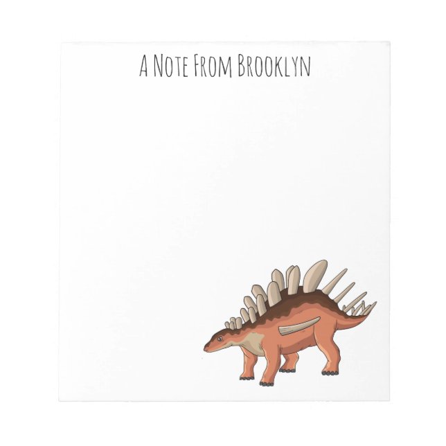 Kentrosaurus tecknad illustration anteckningsblock (Framsida)
