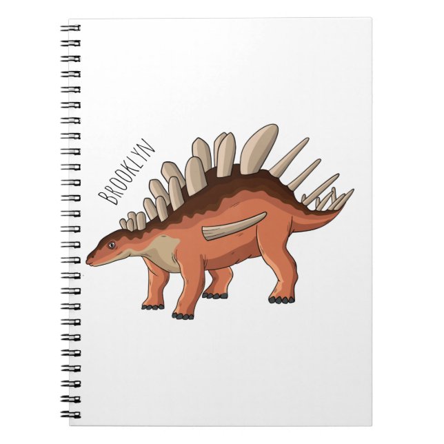 Kentrosaurus tecknad illustration anteckningsbok (Framsidan)