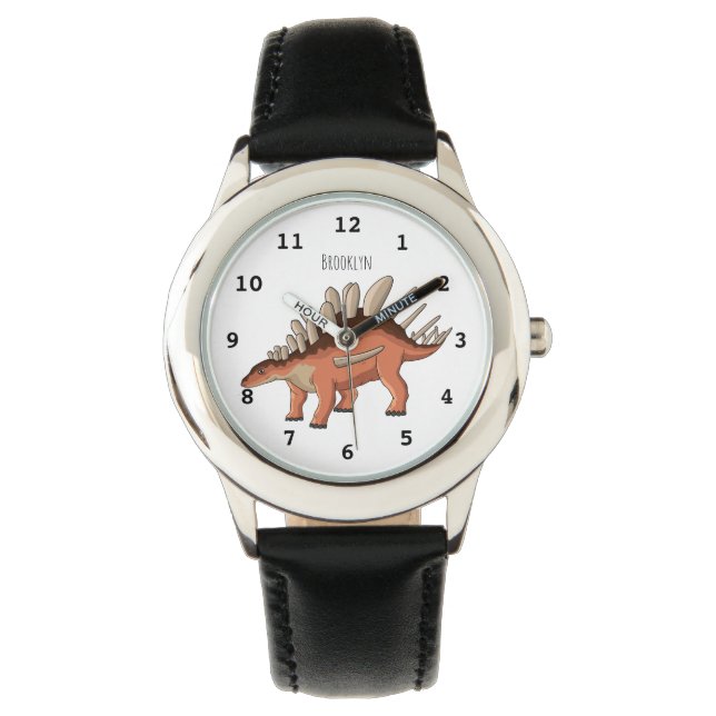 Kentrosaurus tecknad illustration armbandsur (Framsida)