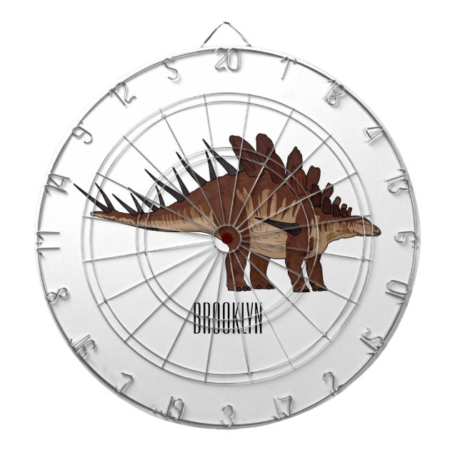 Kentrosaurus tecknad illustration darttavla (Framsidan)