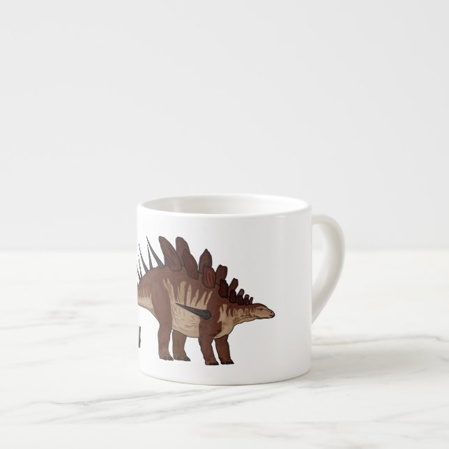 Kentrosaurus tecknad illustration espressomugg (Framsida höger)
