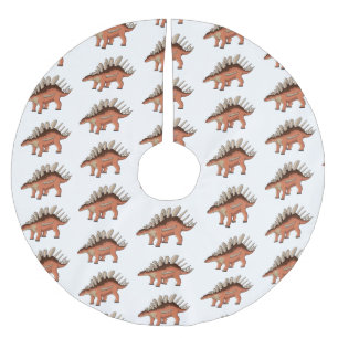 Kentrosaurus tecknad illustration julgransmatta borstad polyester