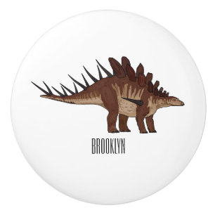 Kentrosaurus tecknad illustration knopp