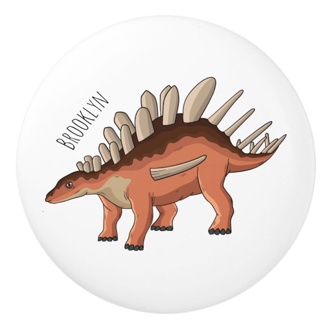 Kentrosaurus tecknad illustration knopp (Framsidan)