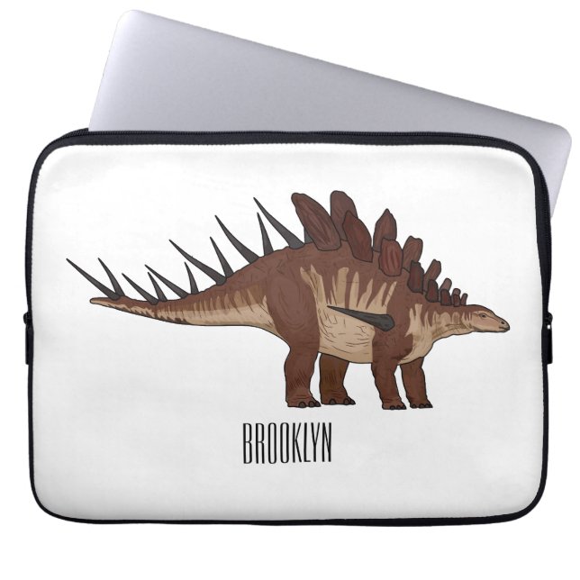 Kentrosaurus tecknad illustration laptop fodral (Framsidan)