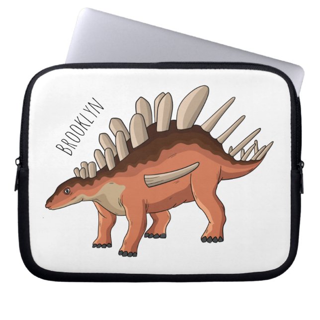 Kentrosaurus tecknad illustration laptop fodral (Framsidan)