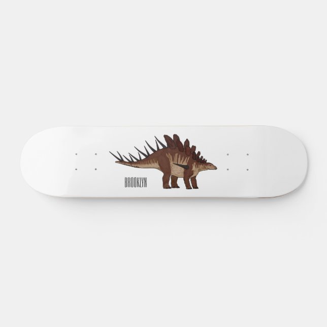 Kentrosaurus tecknad illustration mini skateboard bräda 18,5 cm (Horz)