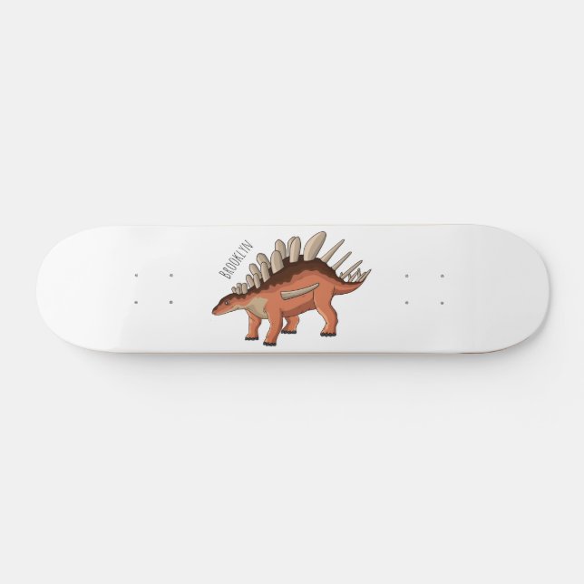 Kentrosaurus tecknad illustration mini skateboard bräda 18,5 cm (Horz)