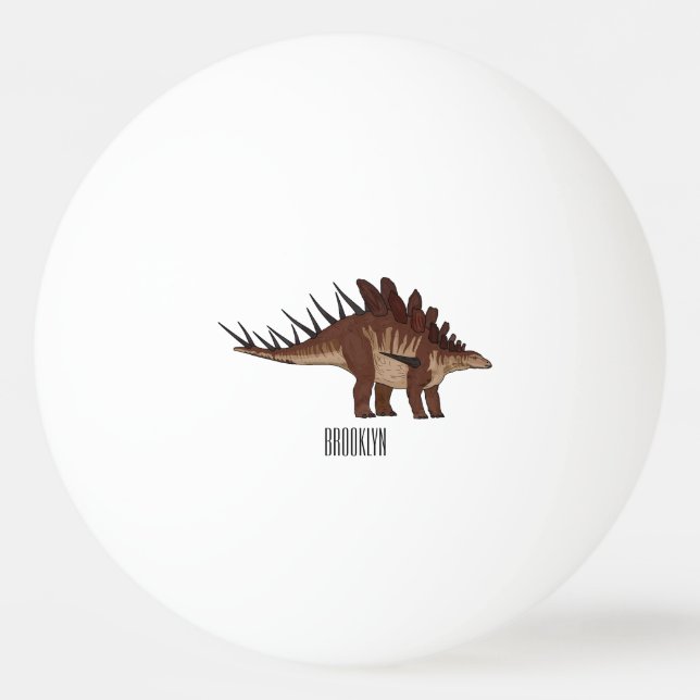 Kentrosaurus tecknad illustration pingisboll (Framsidan)
