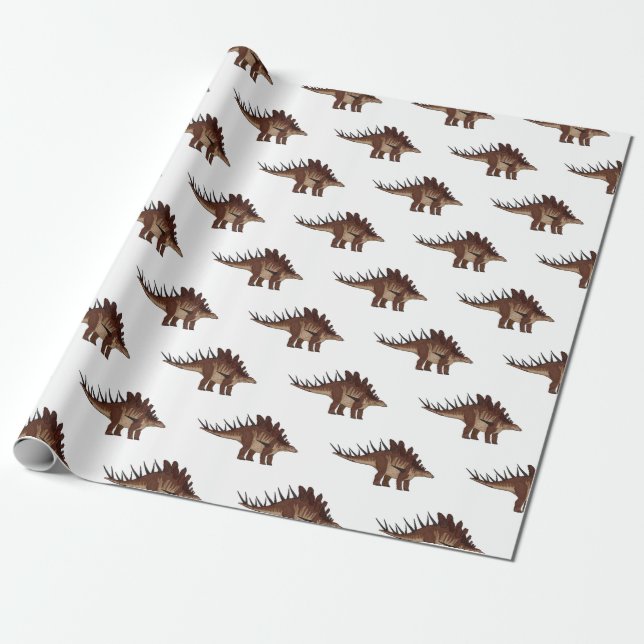 Kentrosaurus tecknad illustration presentpapper (Utrullad)