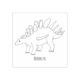 Kentrosaurus tecknad illustration stämpel
