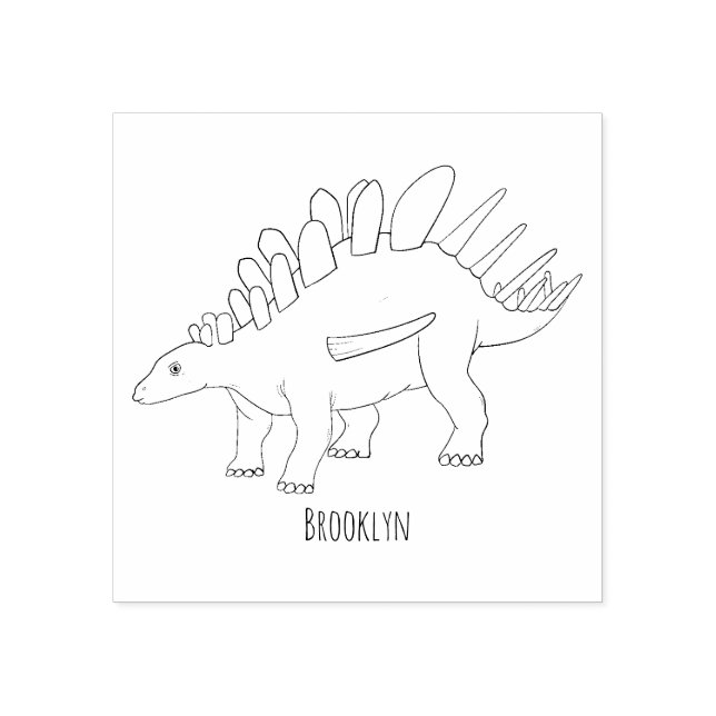 Kentrosaurus tecknad illustration stämpel (Tryck)