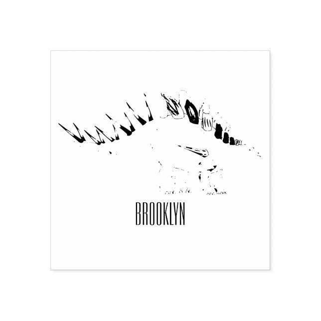 Kentrosaurus tecknad illustration stämpel (Tryck)