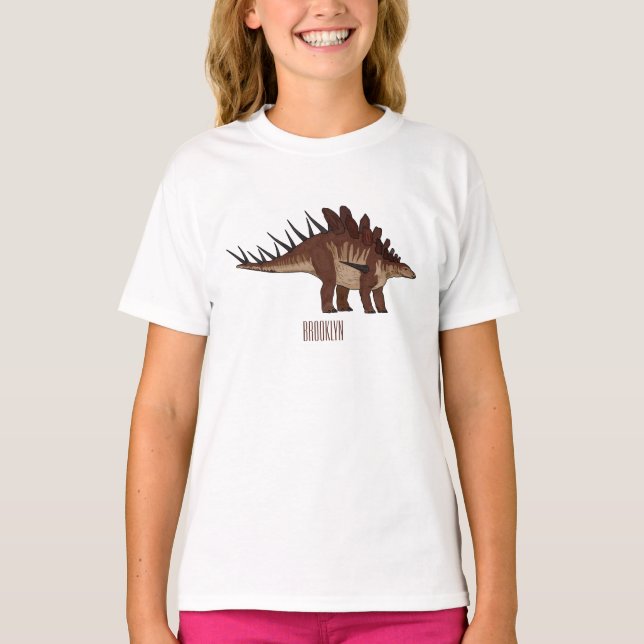Kentrosaurus tecknad illustration t shirt (Framsida)