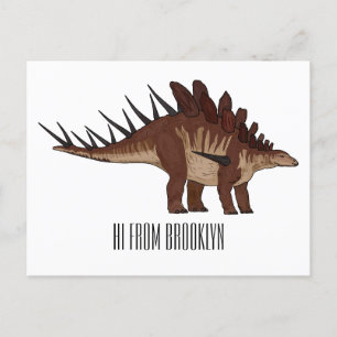 Kentrosaurus tecknad illustration vykort