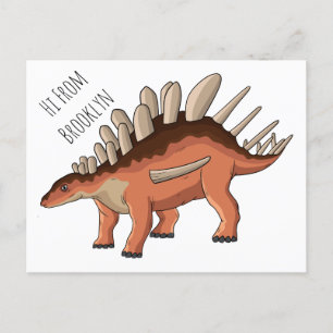 Kentrosaurus tecknad illustration vykort