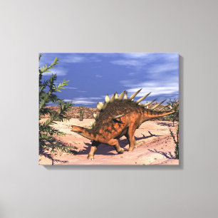 Kentrosaurusdinosaur - 3D framför Canvastryck