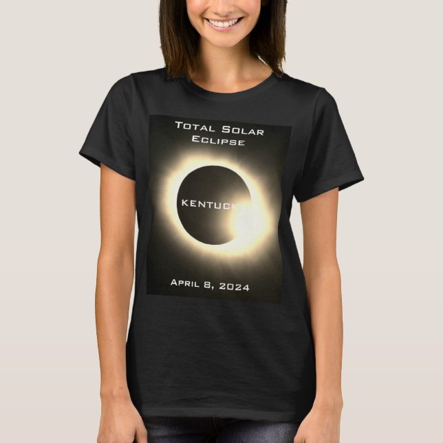 KENTUCKEY Total solcellsklipse 8 april 2024 T Shirt (Framsida)