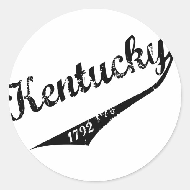 Kentucky 1792 runt klistermärke (Framsida)