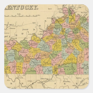 Kentucky 9 fyrkantigt klistermärke