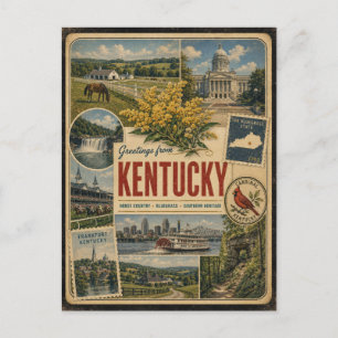 Kentucky Äkta Vintagestil Vykort