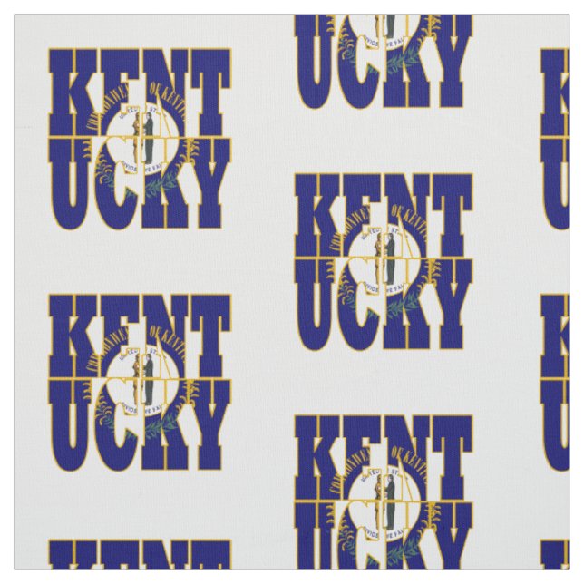 Kentucky amerikansk delstatsflagga tyg (Provkarta)