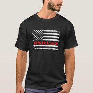 Kentucky Amerikansk Flagga Harlan Usa Patriotisk S T Shirt