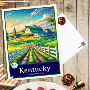Kentucky Anime Stil Cel Shaded-vykort Vykort