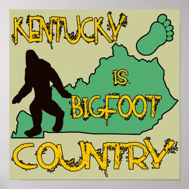 Kentucky är Bigfoot Land Poster (Framsidan)
