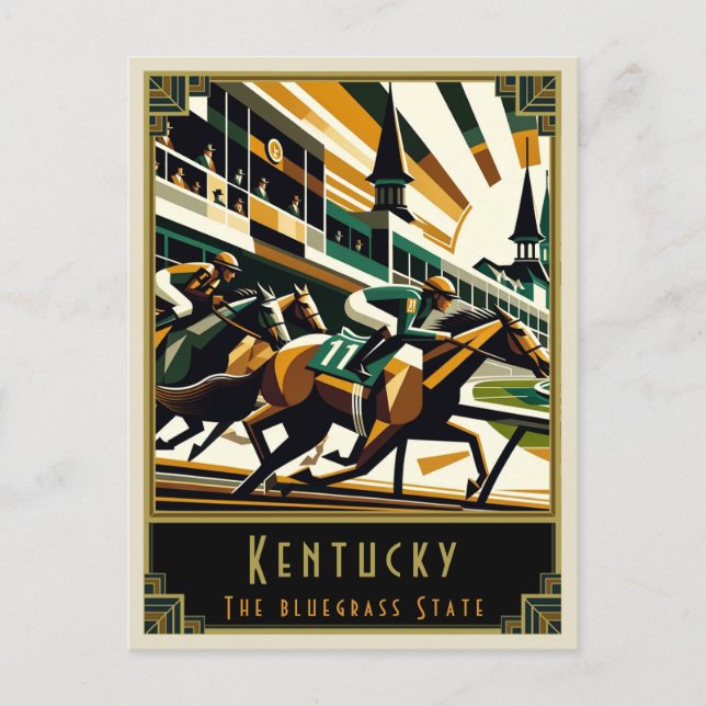 Kentucky | Art Deco Vykort (Framsida)