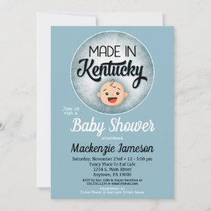 Kentucky Baby Shower Funny Blue Boys-inbjudan Inbjudningar