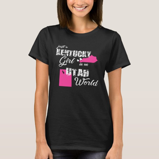 Kentucky Bara en Kentucky-tjej i Utah T Shirt (Framsida)