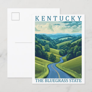 Kentucky, Blåstaten USA Travel Ställe Vykort