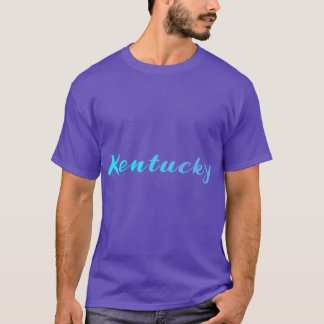 Kentucky Blue Gradient Skrivning Premium T Shirt