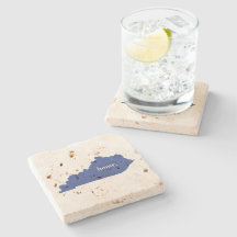 Kentucky Blue Home State Karta Silhouette Shape