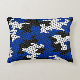 Kentucky Blue White Classic Camo Pattern Prydnadskudde