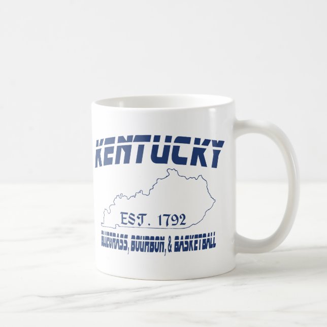 Kentucky Bluegräs Bourbon Basketball UScustomInk Kaffemugg (Höger)