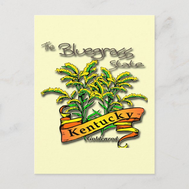 Kentucky Bluegräs State Goldenrod Vykort (Framsida)