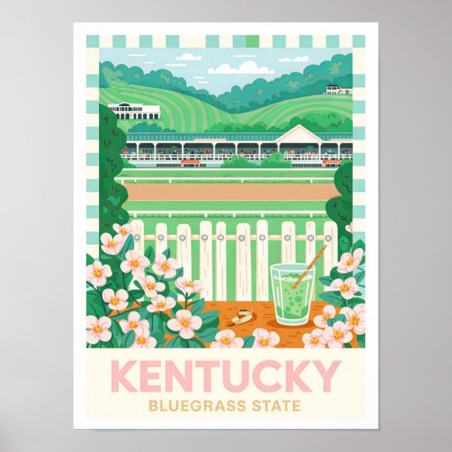 Kentucky Bluegräs, USA, Sommarresa Poster (Framsidan)
