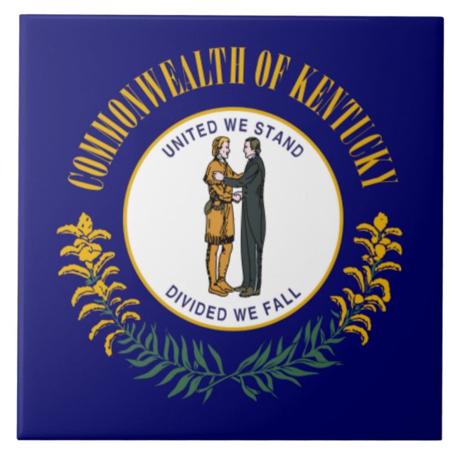 Kentucky: Bluegrass Commonwealth Amerikansk Delsta Kakelplatta (Framsidan)