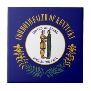 Kentucky: Bluegrass Commonwealth US delstatsflagga Kakelplatta