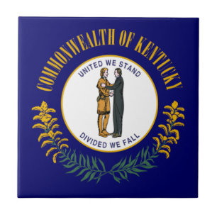 Kentucky: Bluegrass Commonwealth US Delstatsflagga Kakelplatta